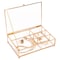 Home Details Vintage 4 Compartment Glass Keepsake Box in Gold 27151-GOLD - alternate 3